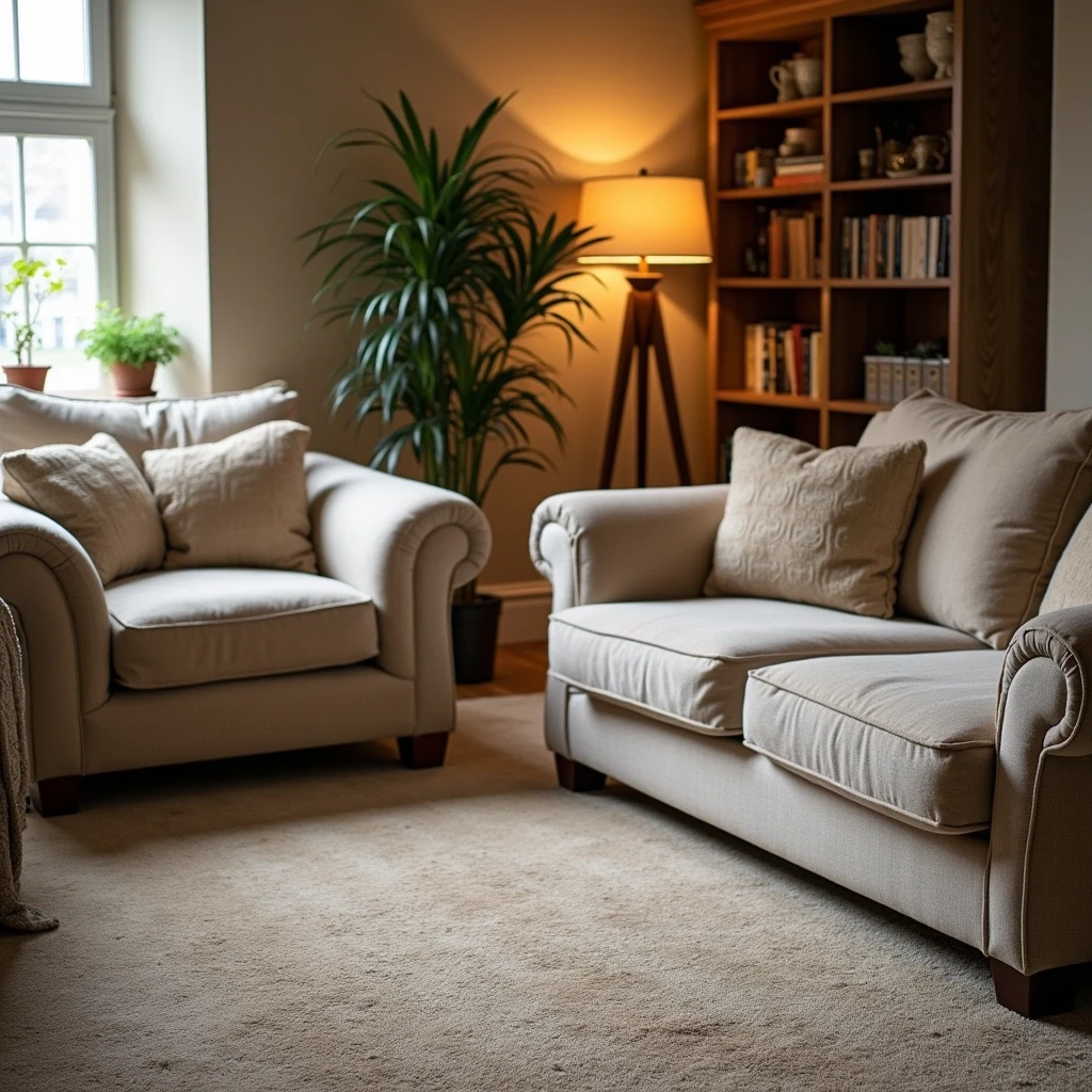 Living room deep clean